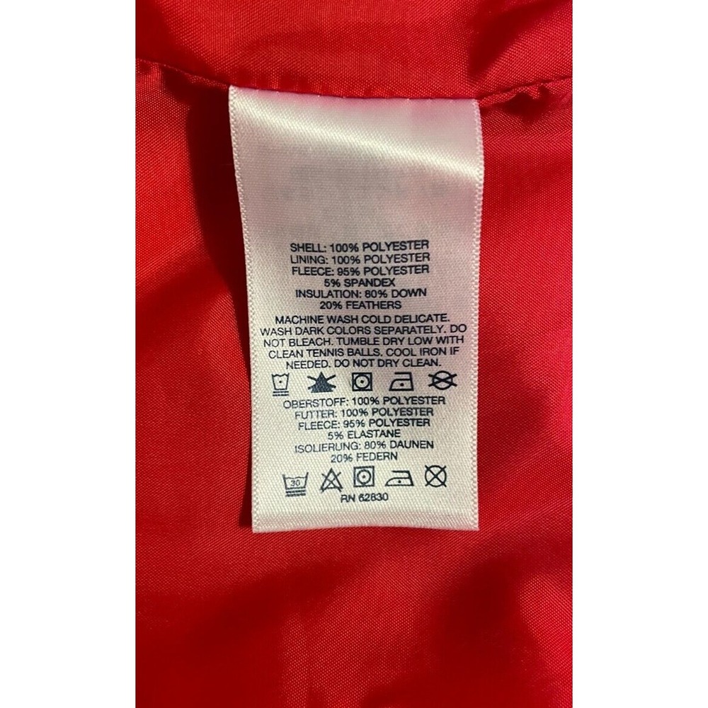 NEW Lands' End Women's Quilted DOWN VEST Red Plaid Full Zip Size Large Insulated - Picture 5 of 6